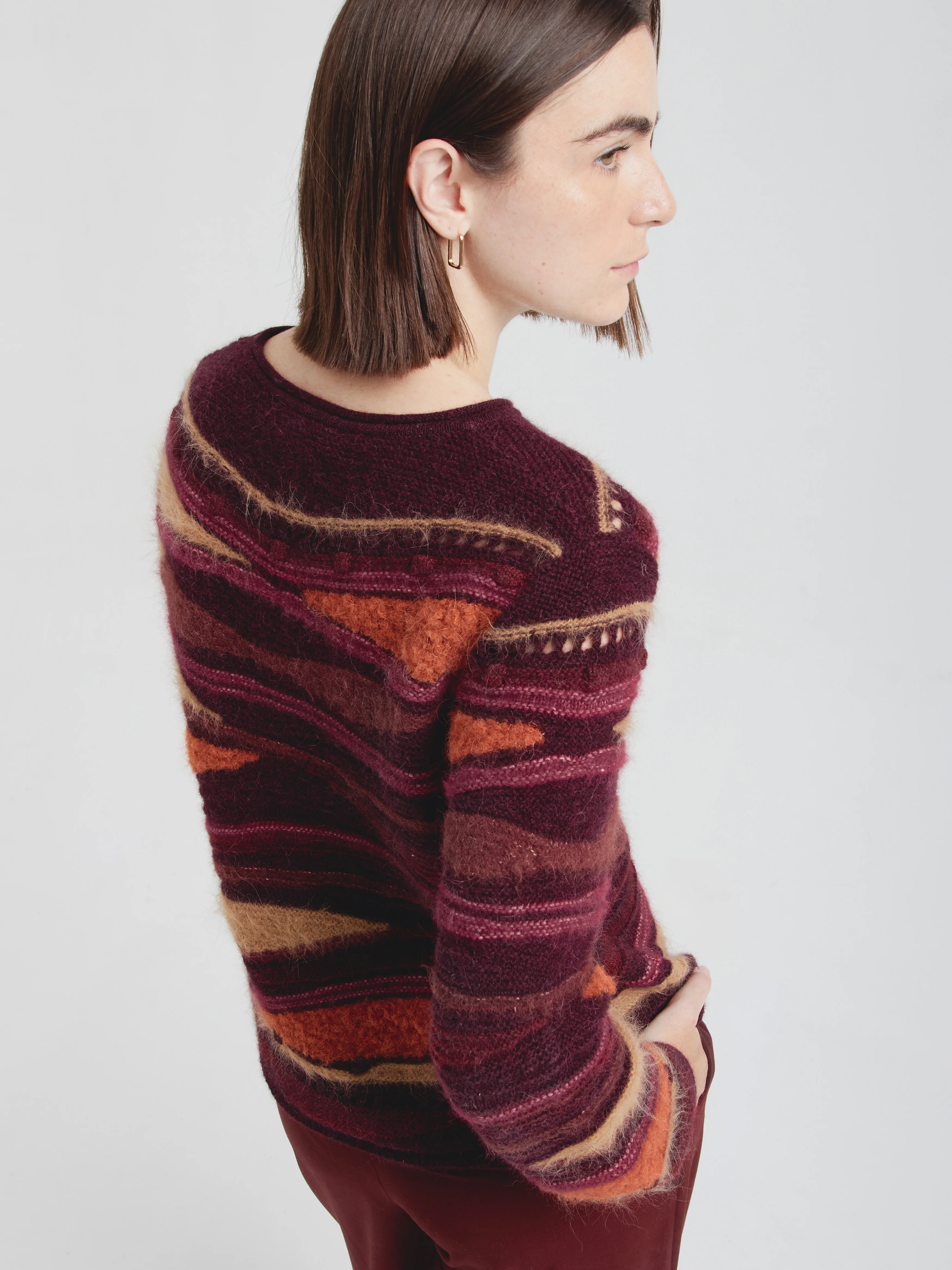 Cynthia Sweater Baby Alpaca Color Cherry - Image 3