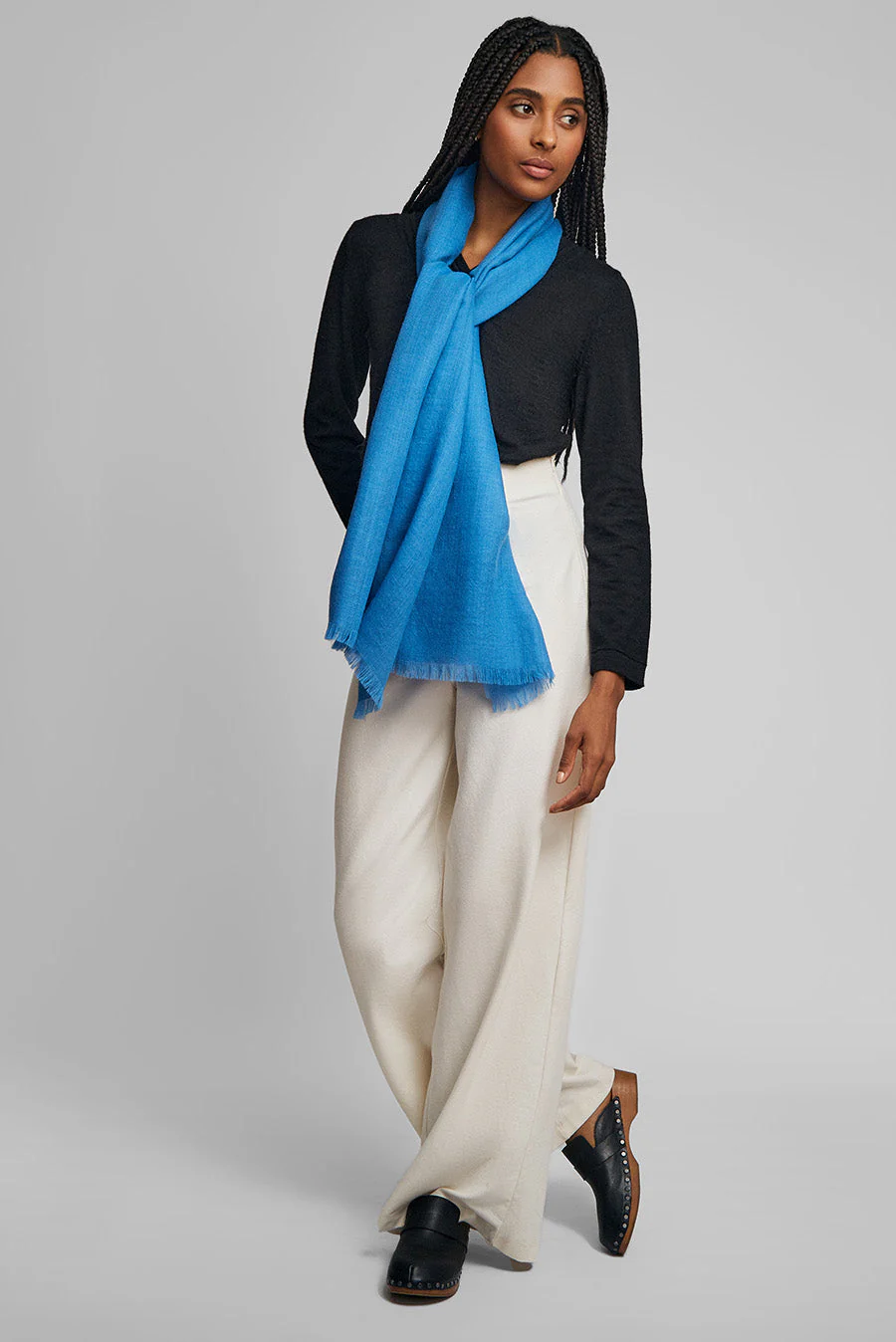 Amareto Shawl Baby Alpaca Color Blue