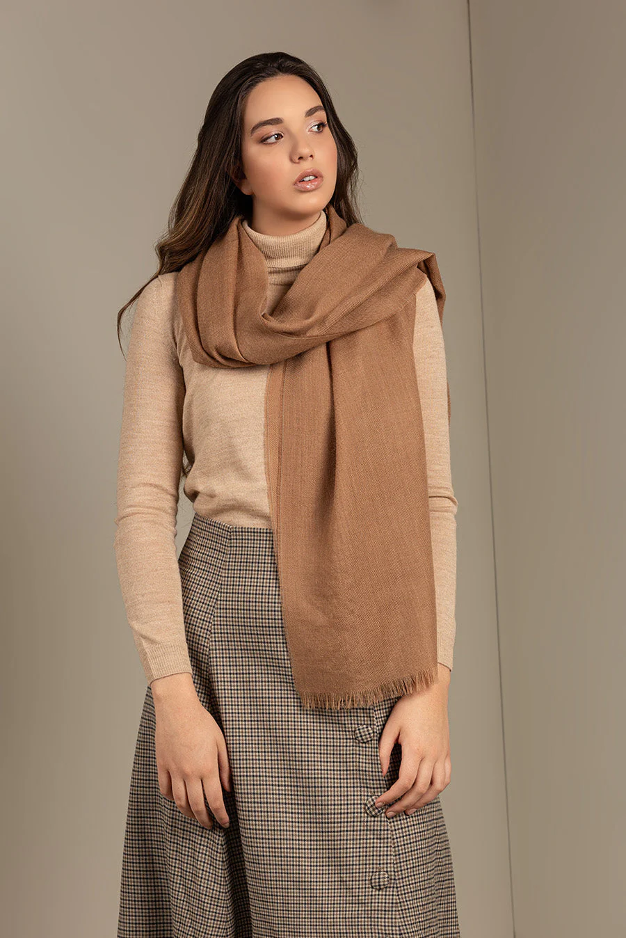 Amareto Shawl Baby Alpaca Color Camel