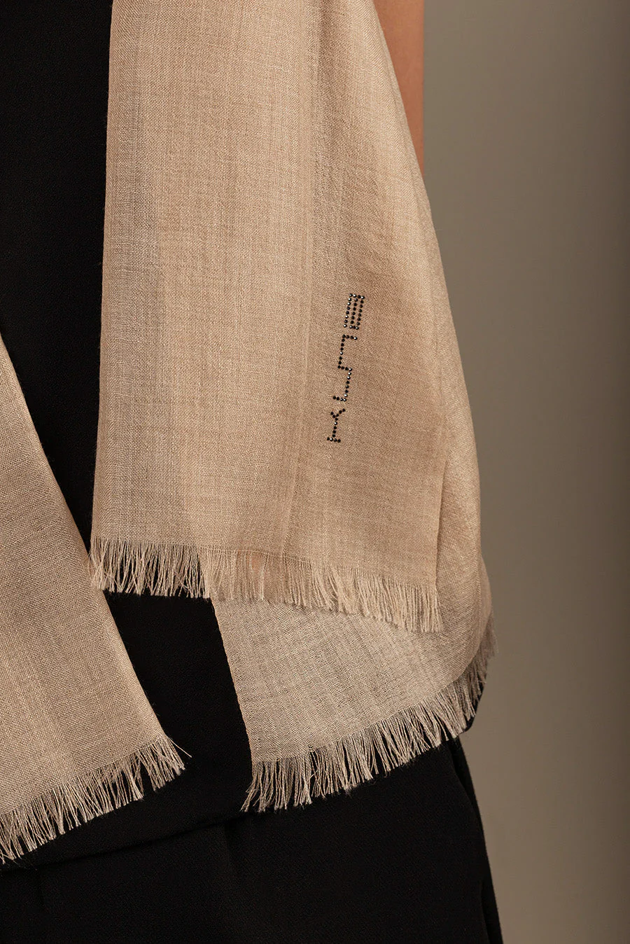 Bari Shawl Royal Alpaca & Silk Color Beige