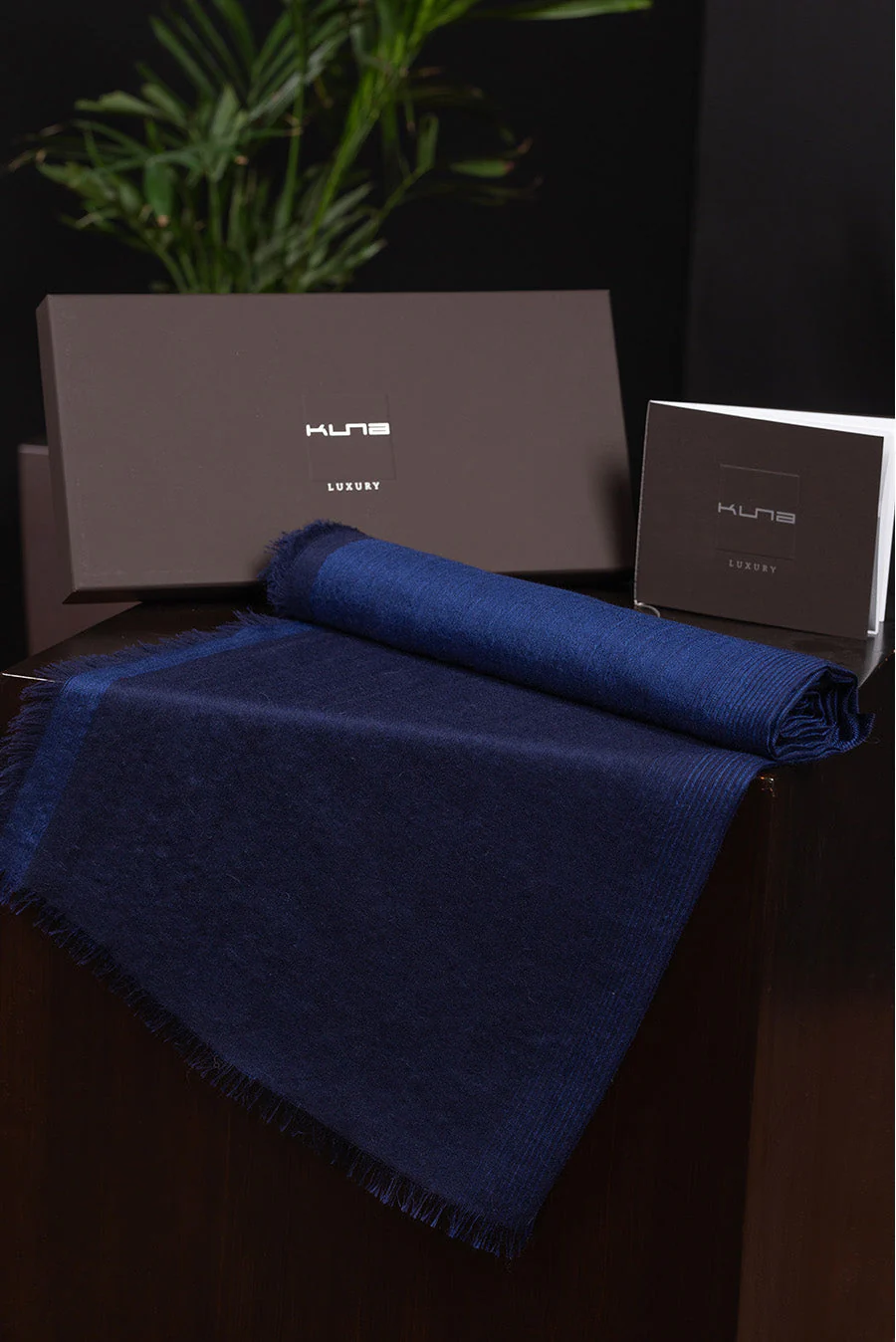 Borisette - Royal Alpaca & Silk Shawl Royal Alpaca & Silk Color Navy - Image 2