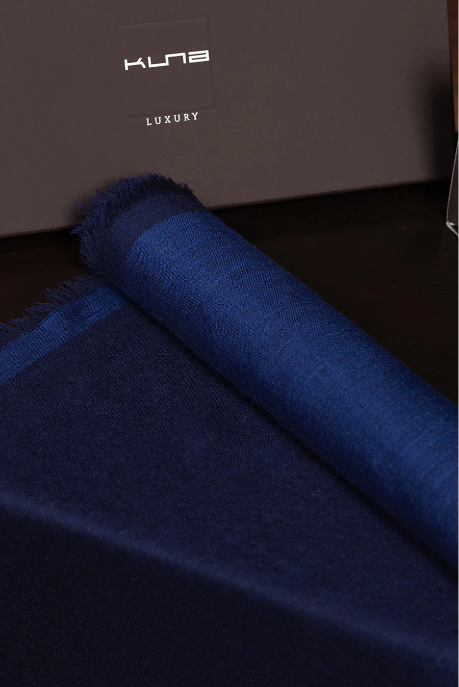Borisette - Royal Alpaca & Silk Shawl Royal Alpaca & Silk Color Navy - Image 4