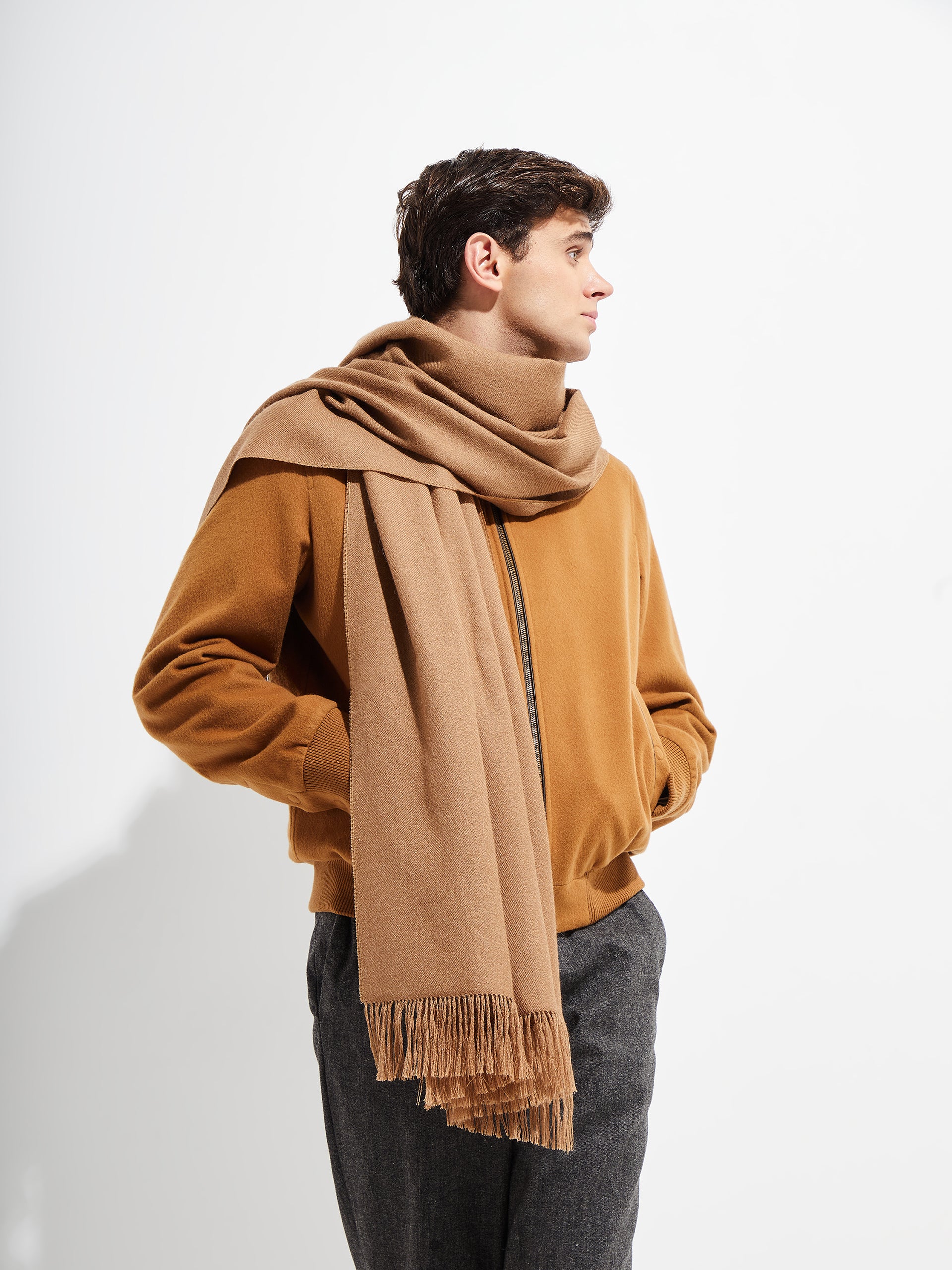 Jee Shawl Royal Alpaca Color Camel - Image 4