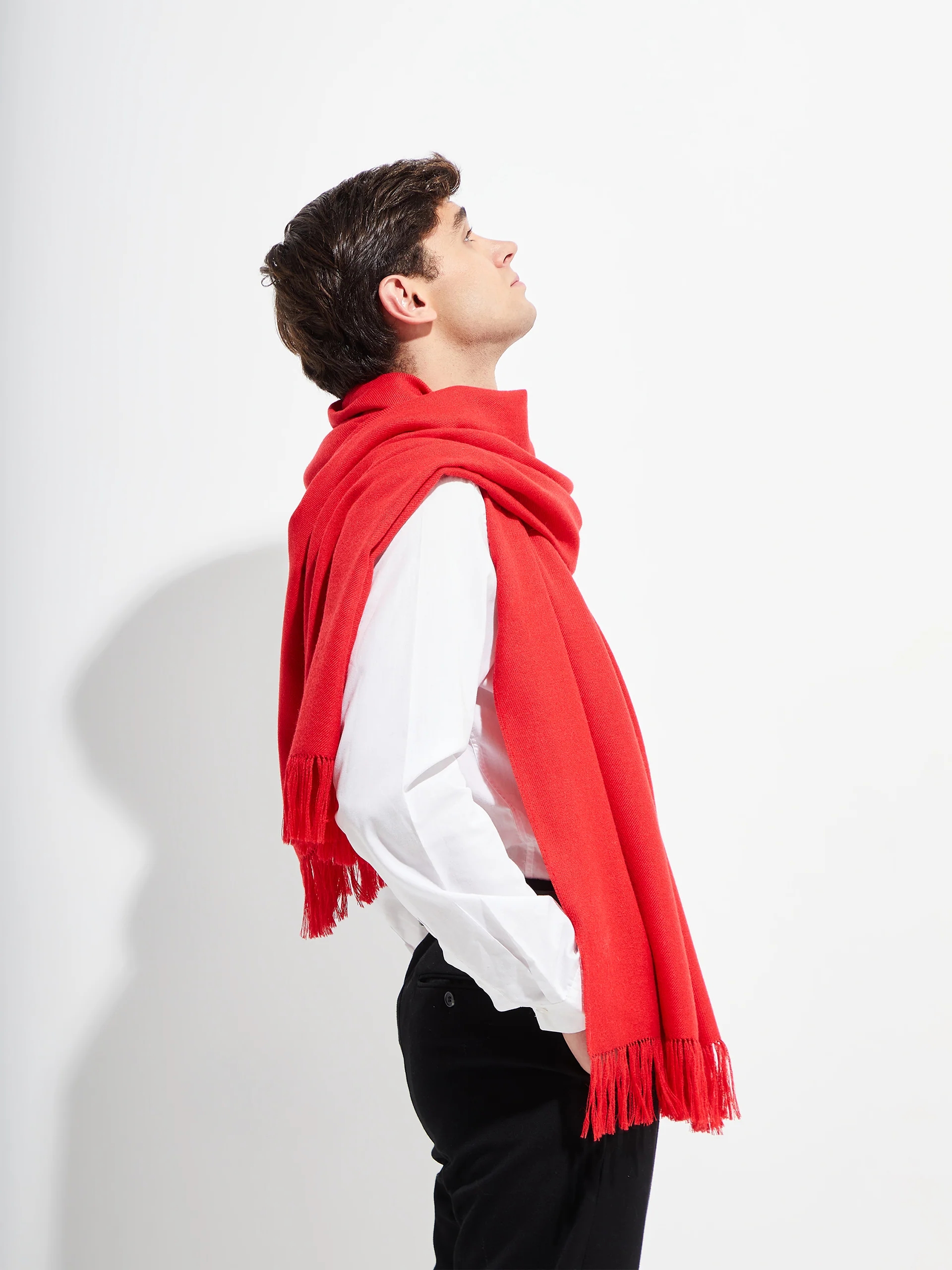 Jee Shawl Royal Alpaca Color Red - Image 4