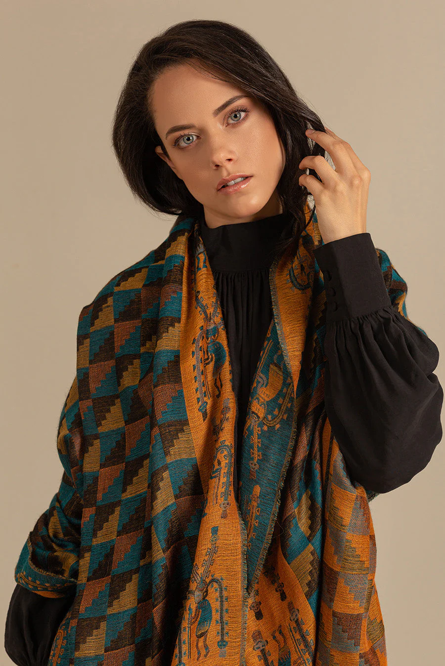Nazca - 31 Shawl Royal Alpaca & Silk Color Multicolor - Image 3