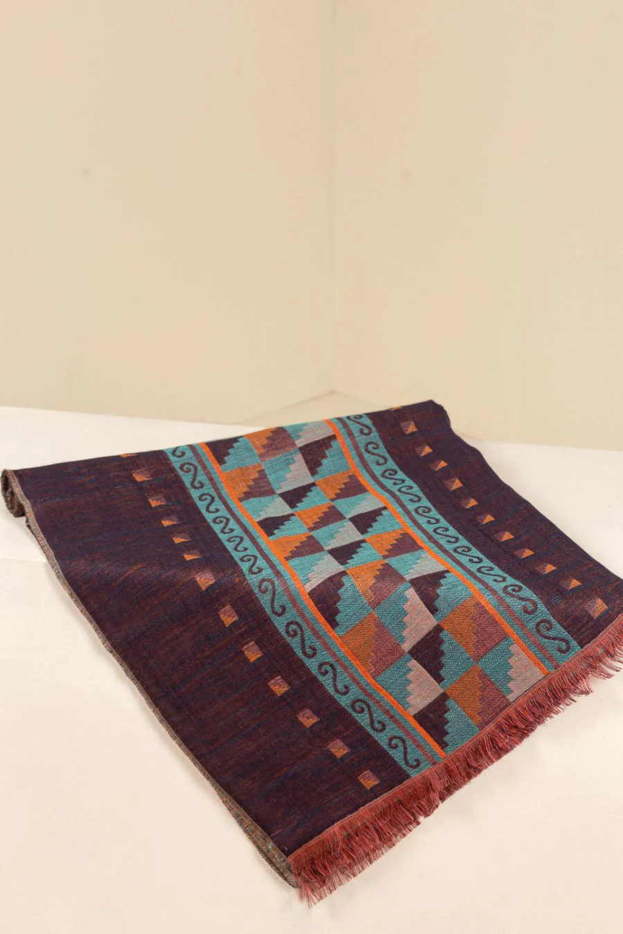 Nazca - 32 Shawl Royal Alpaca & Silk Color Blue Oscuro - Image 5