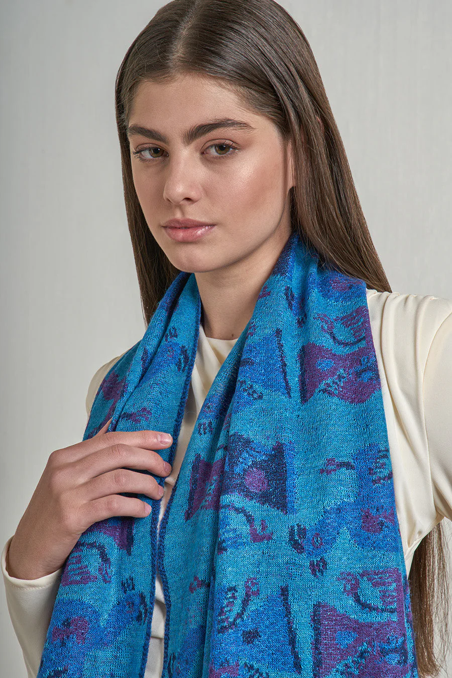 Nazca - 46 Shawl Baby Alpaca Color Blue