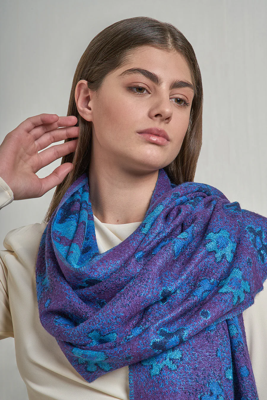 Nazca - 46 Shawl Baby Alpaca Color Blue - Image 4