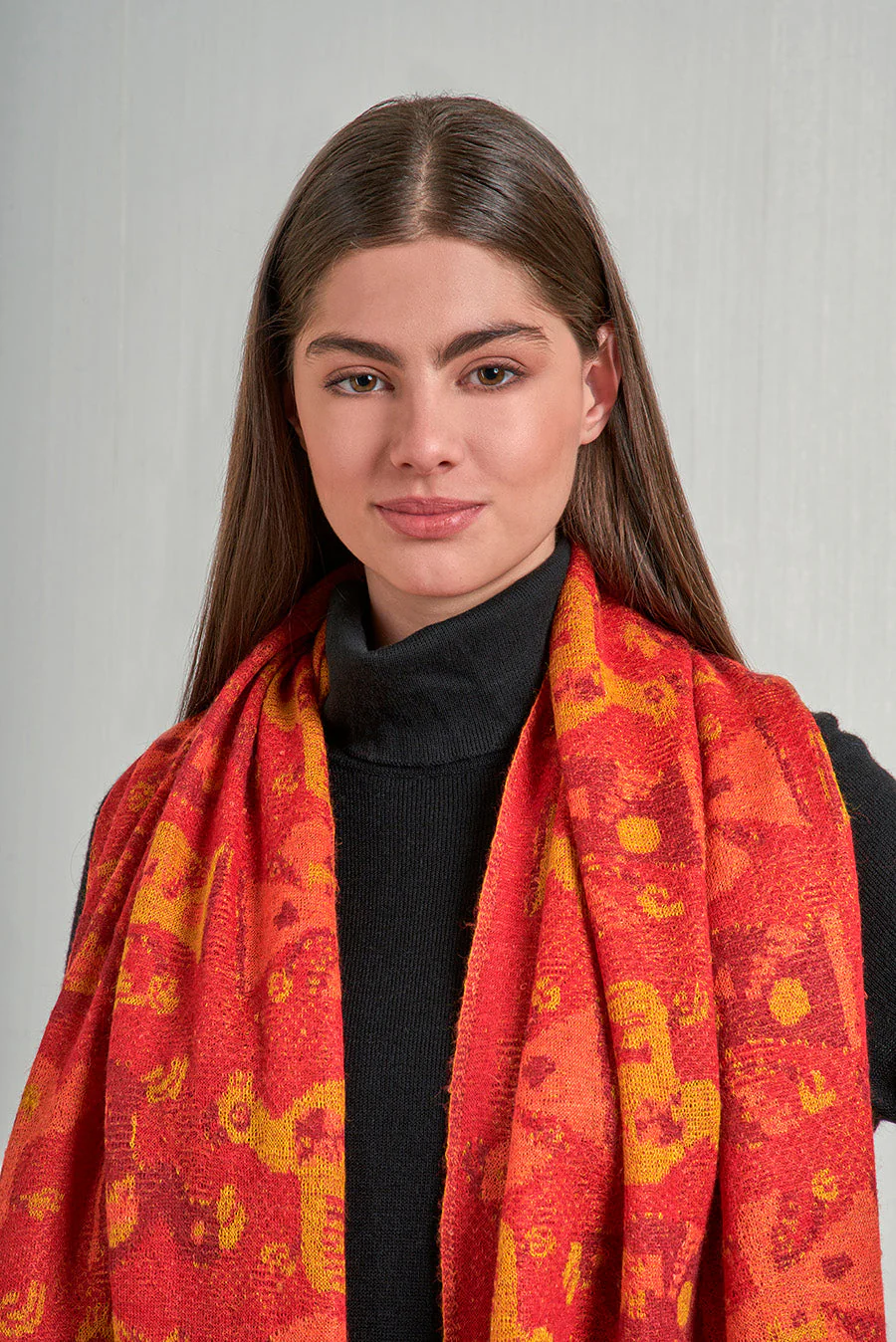 Nazca - 46 Shawl Baby Alpaca Color Red