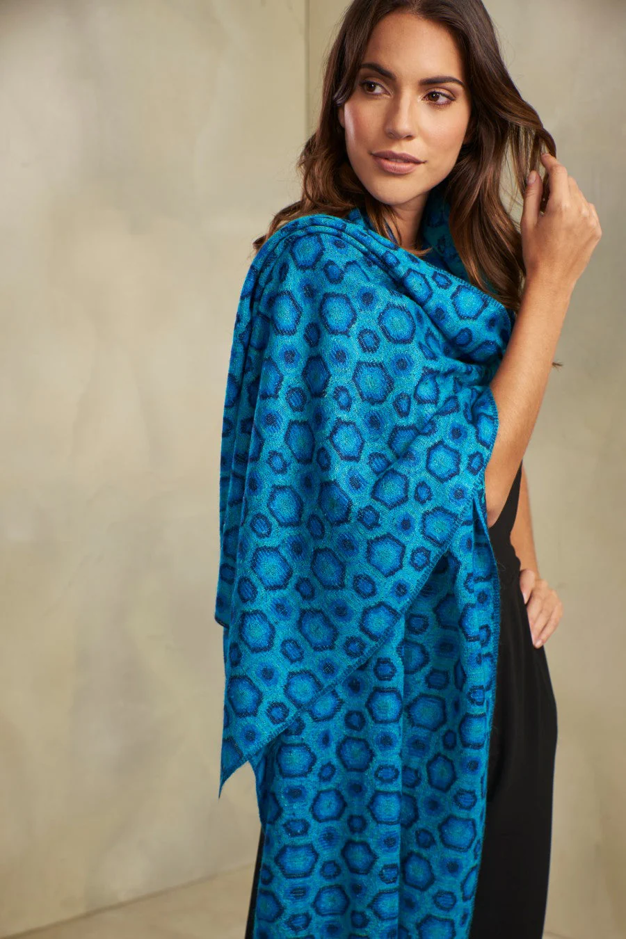 Nazca - 49 Shawl Baby Alpaca Color Blue - Image 2