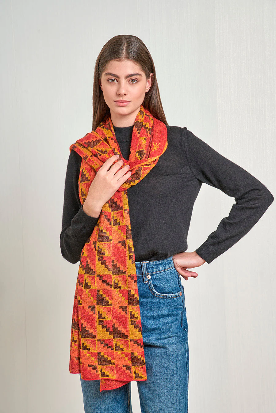 Nazca - 50 Shawl Baby Alpaca Color Red - Image 2