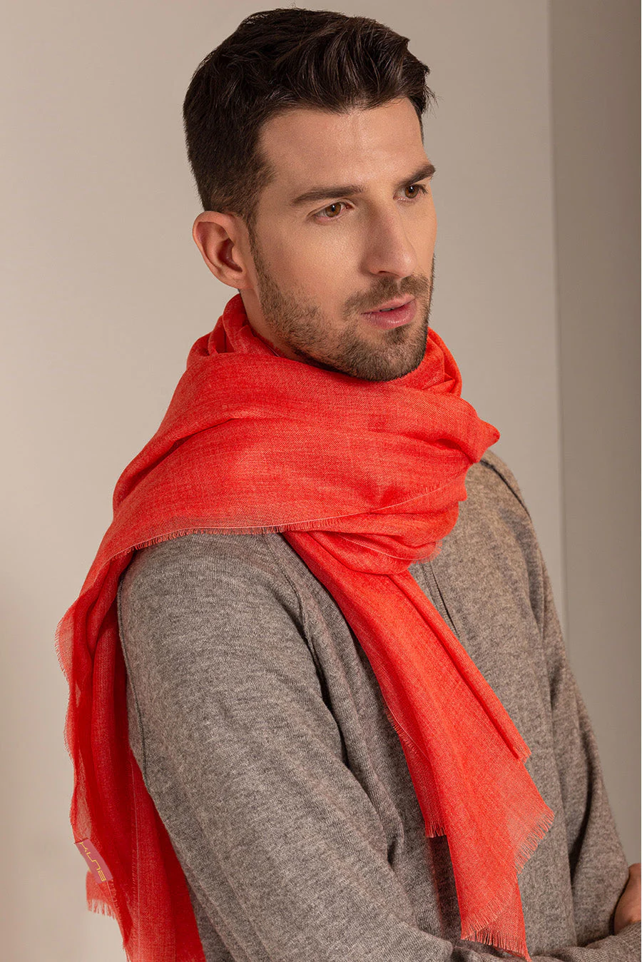 Patito Shawl Baby Alpaca Color Carott - Image 4