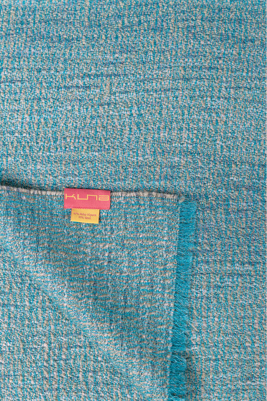 Ublong Shawl Baby Alpaca Color Turquesa - Image 4