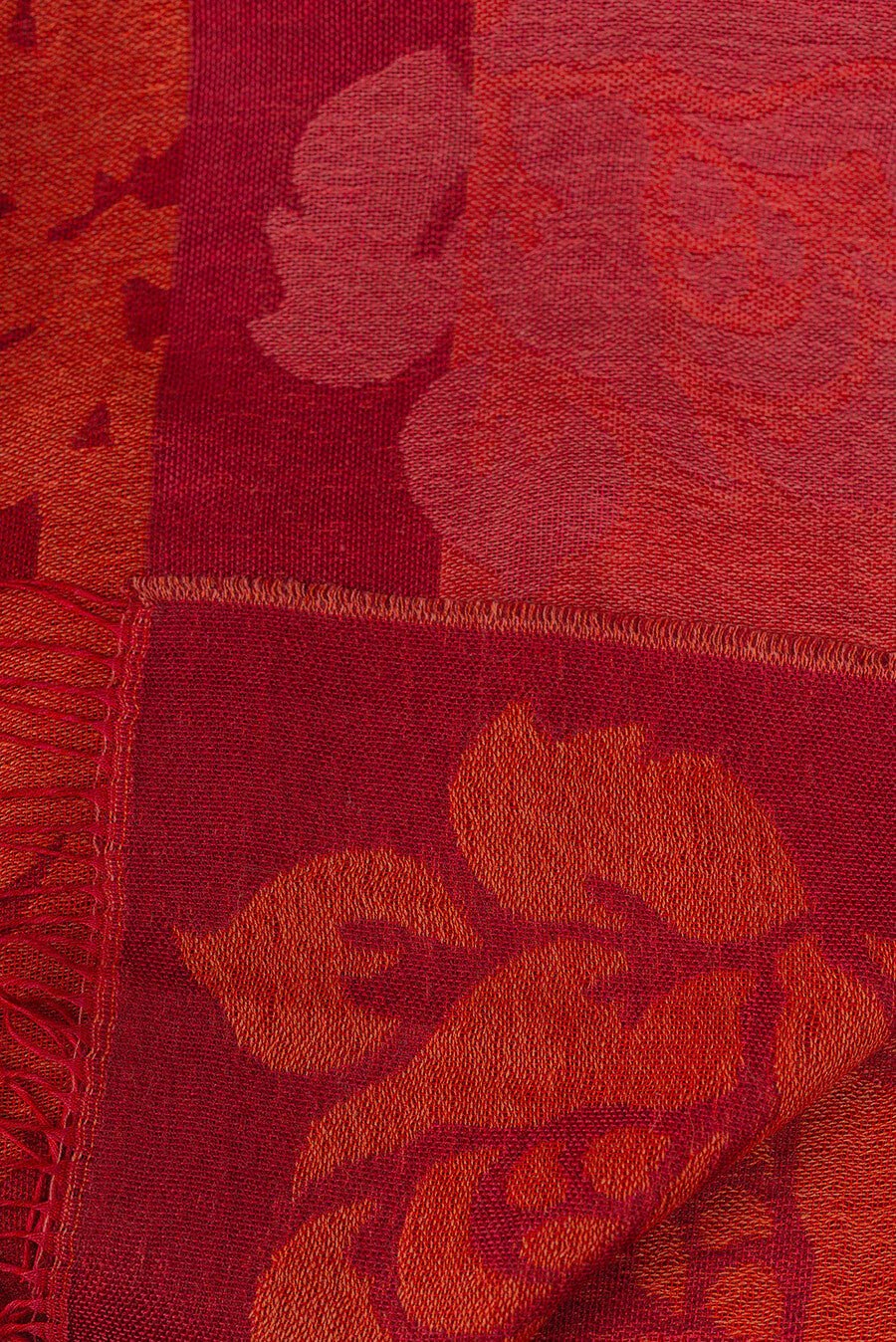 Ucampo Shawl Baby Alpaca Color Red - Image 4