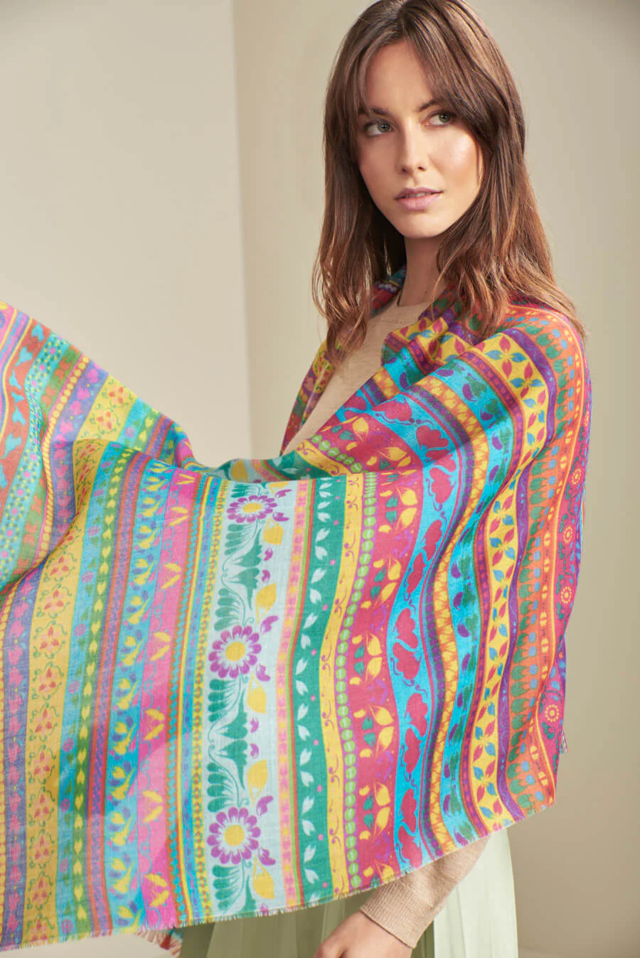 Unay Shawl Baby Alpaca Color Multicolor - Image 2