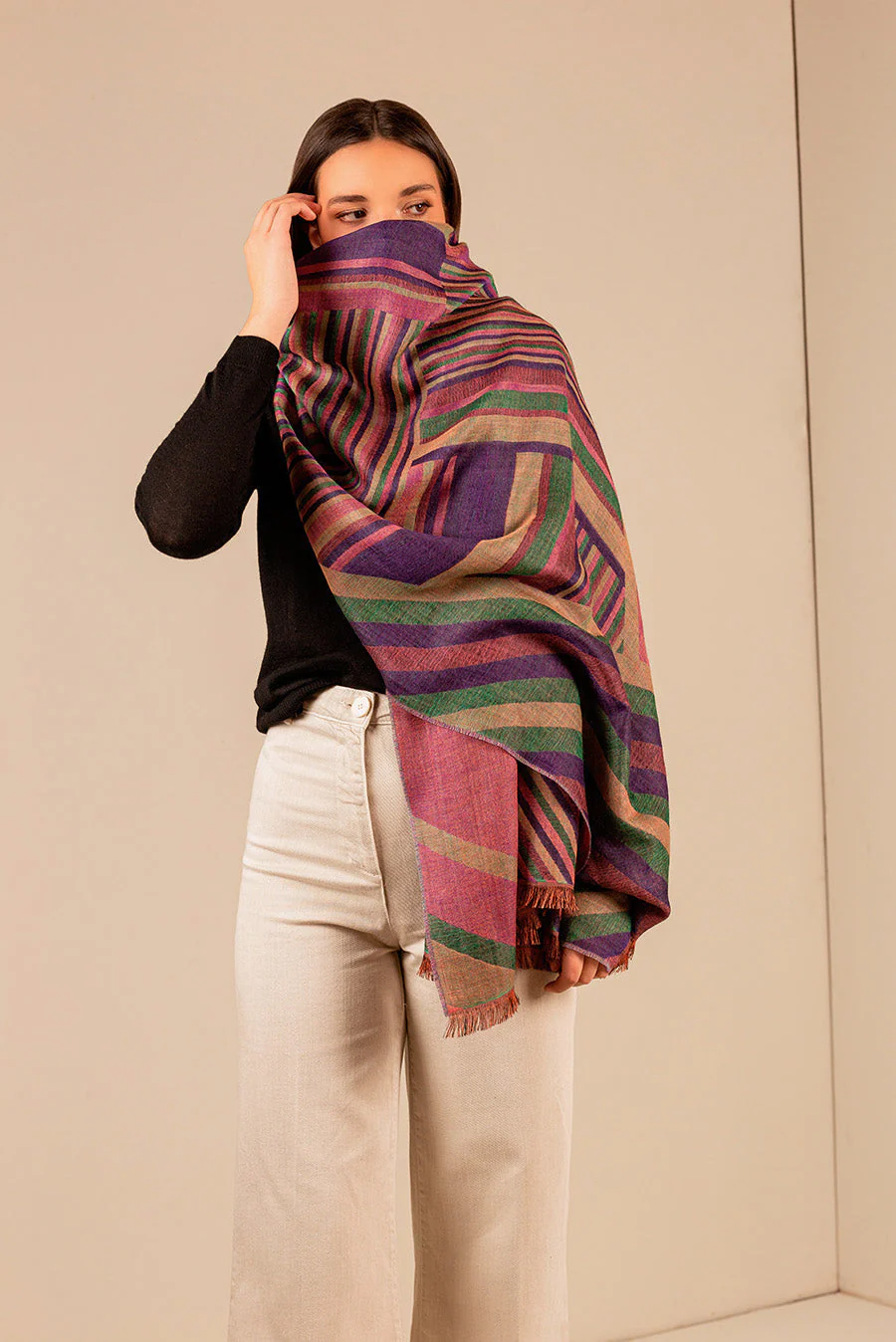 Uns Shawl Baby Alpaca Color Multicolor