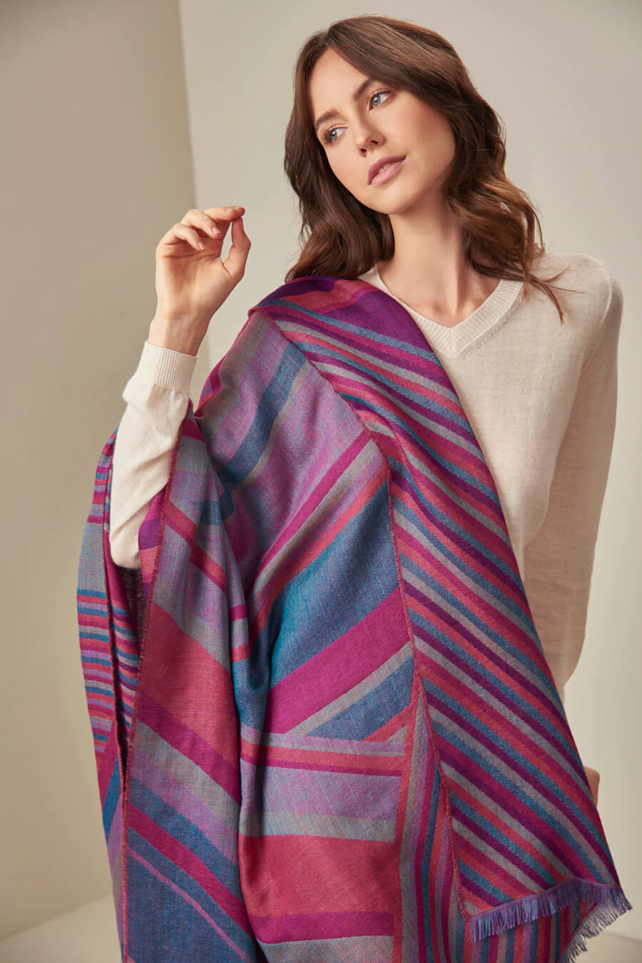 Uns Shawl Baby Alpaca Color Multicolor - Image 5