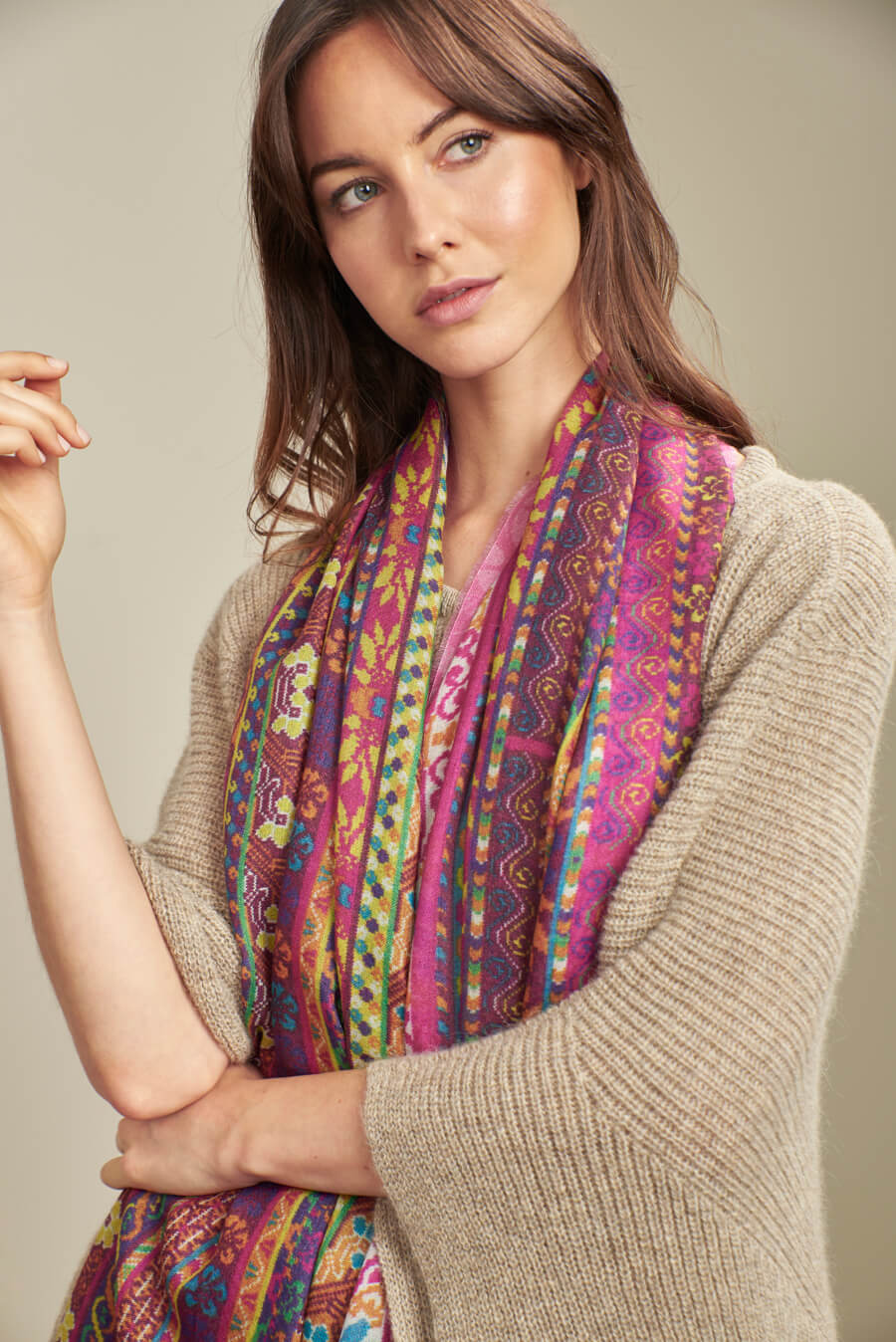 Unzalu Shawl Baby Alpaca Color Multicolor