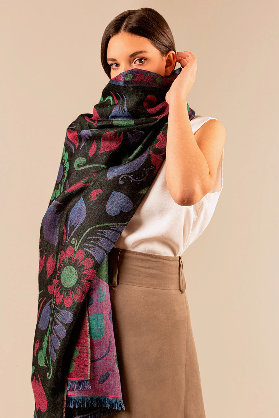 Usefful Shawl Baby Alpaca Color Multicolor
