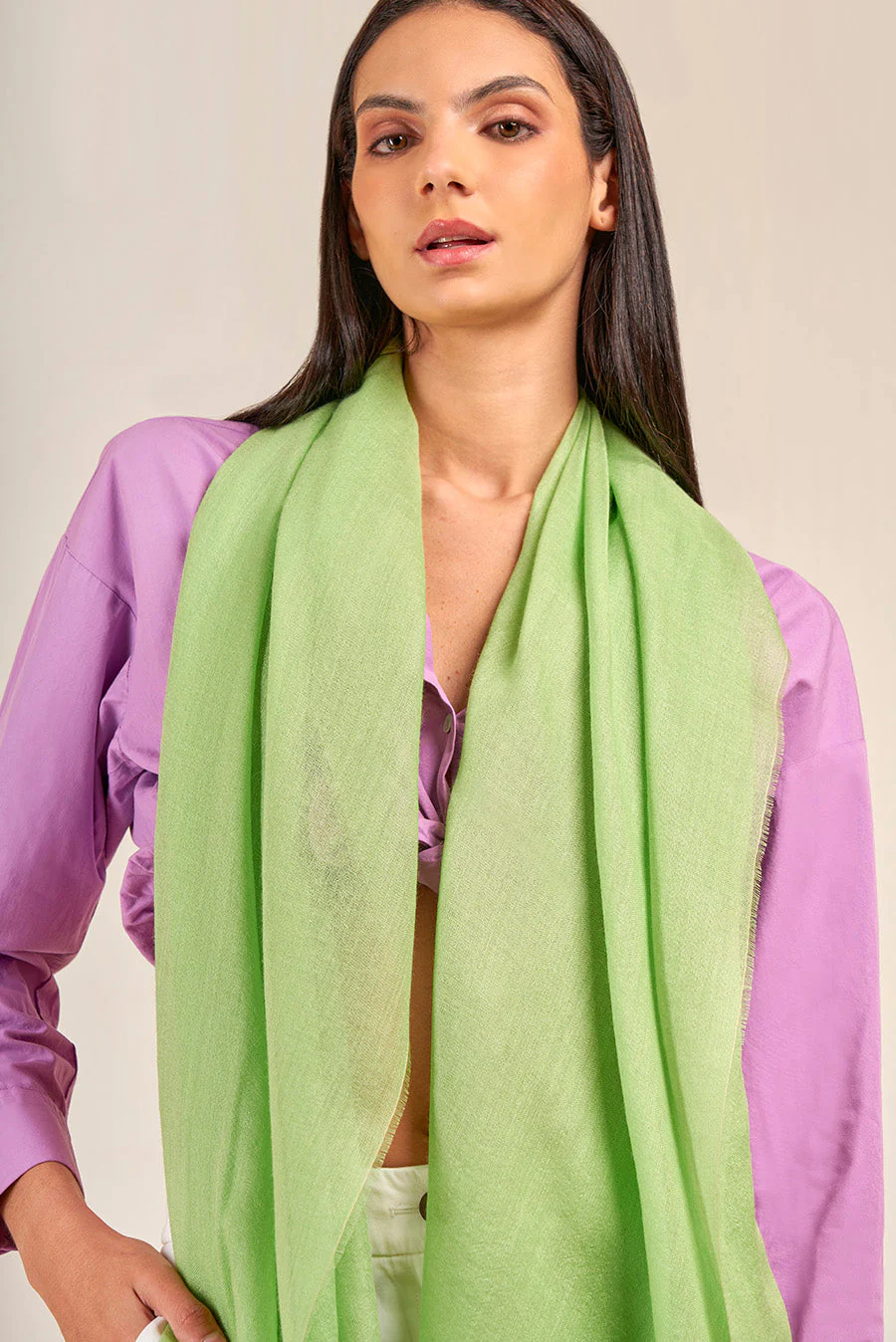 Vercorin Shawl Baby Alpaca Color Melon