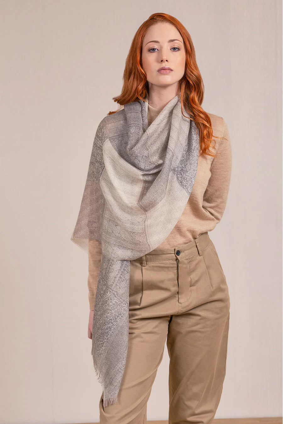 Viamonte Shawl Baby Alpaca Color Multicolor