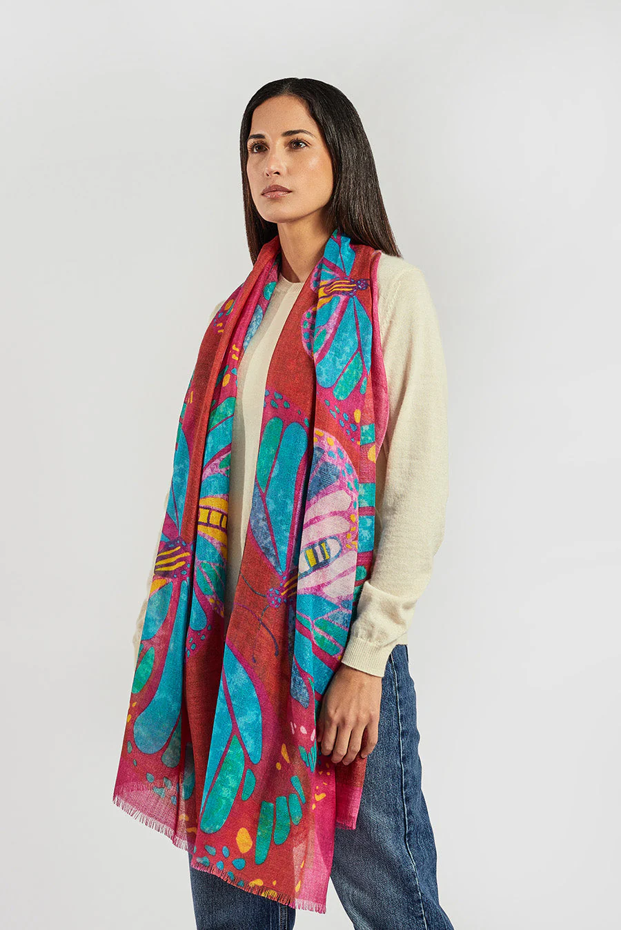 Vida Shawl Baby Alpaca Color Multicolor - Image 3
