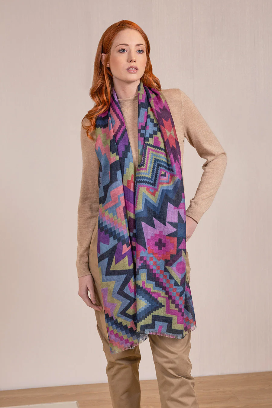 Vigesima Shawl Baby Alpaca Color Multicolor