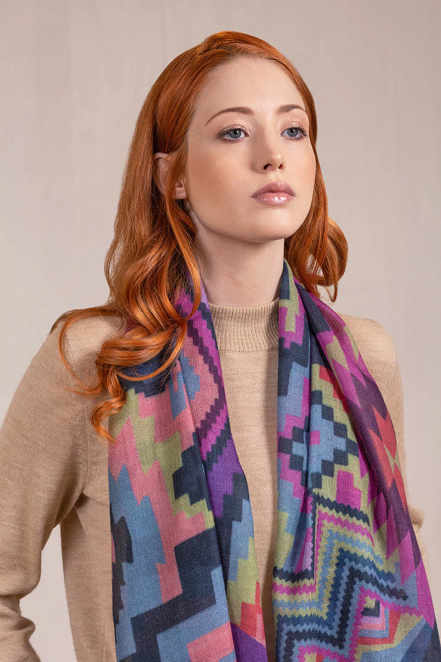 Vigesima Shawl Baby Alpaca Color Multicolor - Image 3
