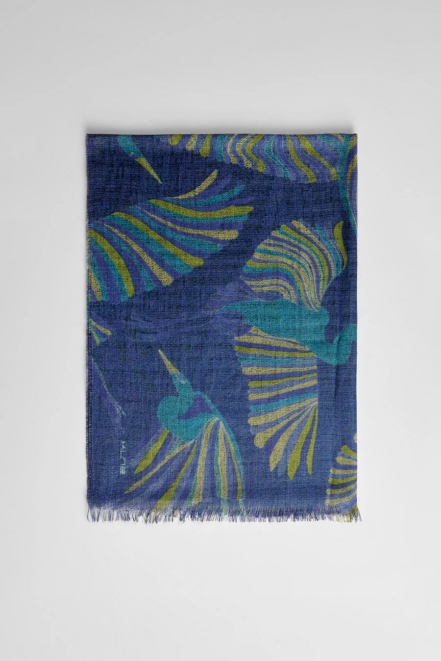 Wallon Shawl Baby Alpaca Color Blue - Image 2