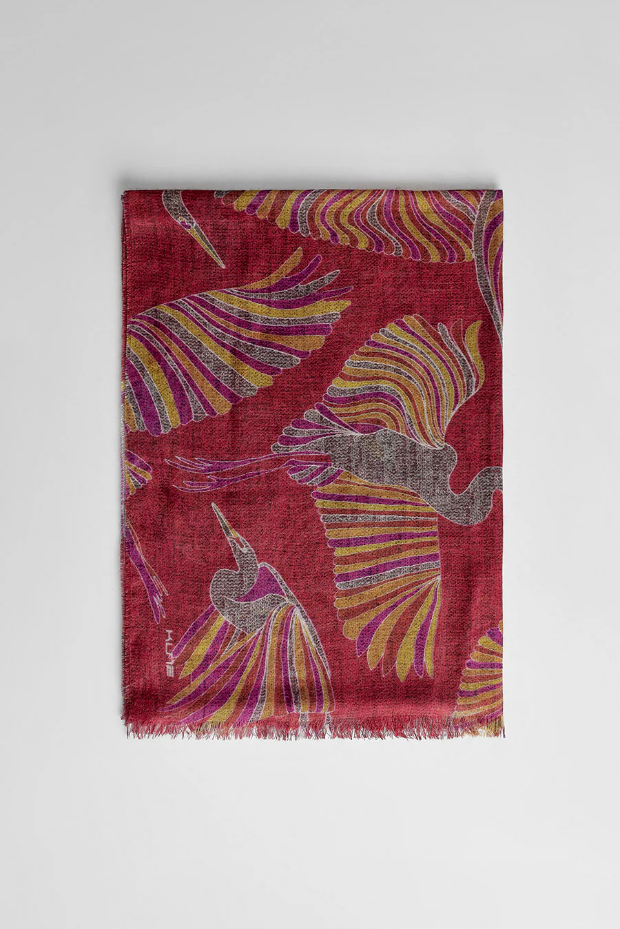Wallon Shawl Baby Alpaca Color Red - Image 2