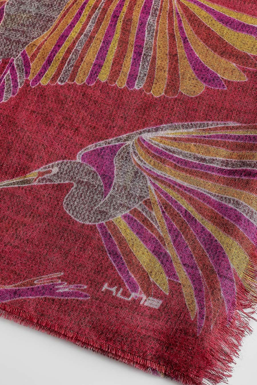 Wallon Shawl Baby Alpaca Color Red - Image 8