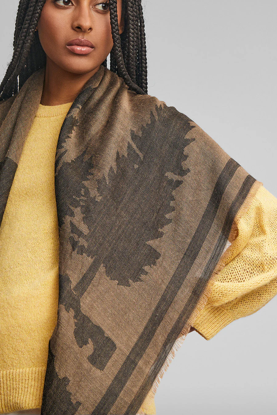 Wansee Shawl Baby Alpaca Color Camel - Image 3