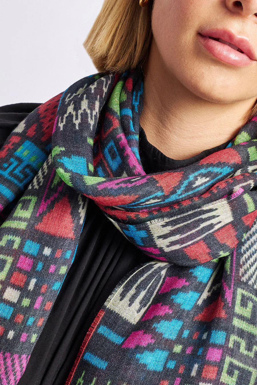 Webcam Shawl Baby Alpaca Color Multicolor - Image 3