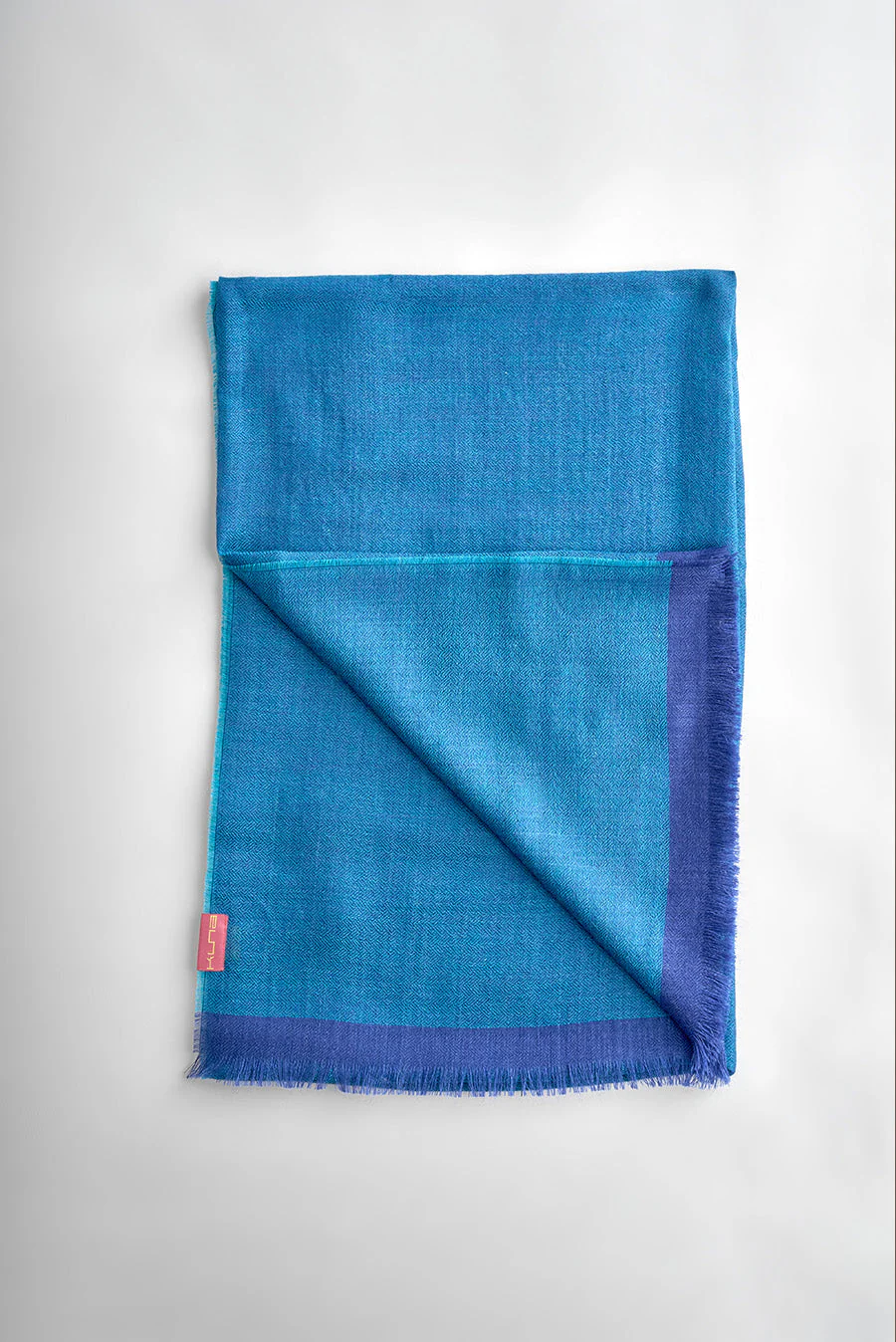 Willapa Shawl Baby Alpaca Color Blue - Image 2