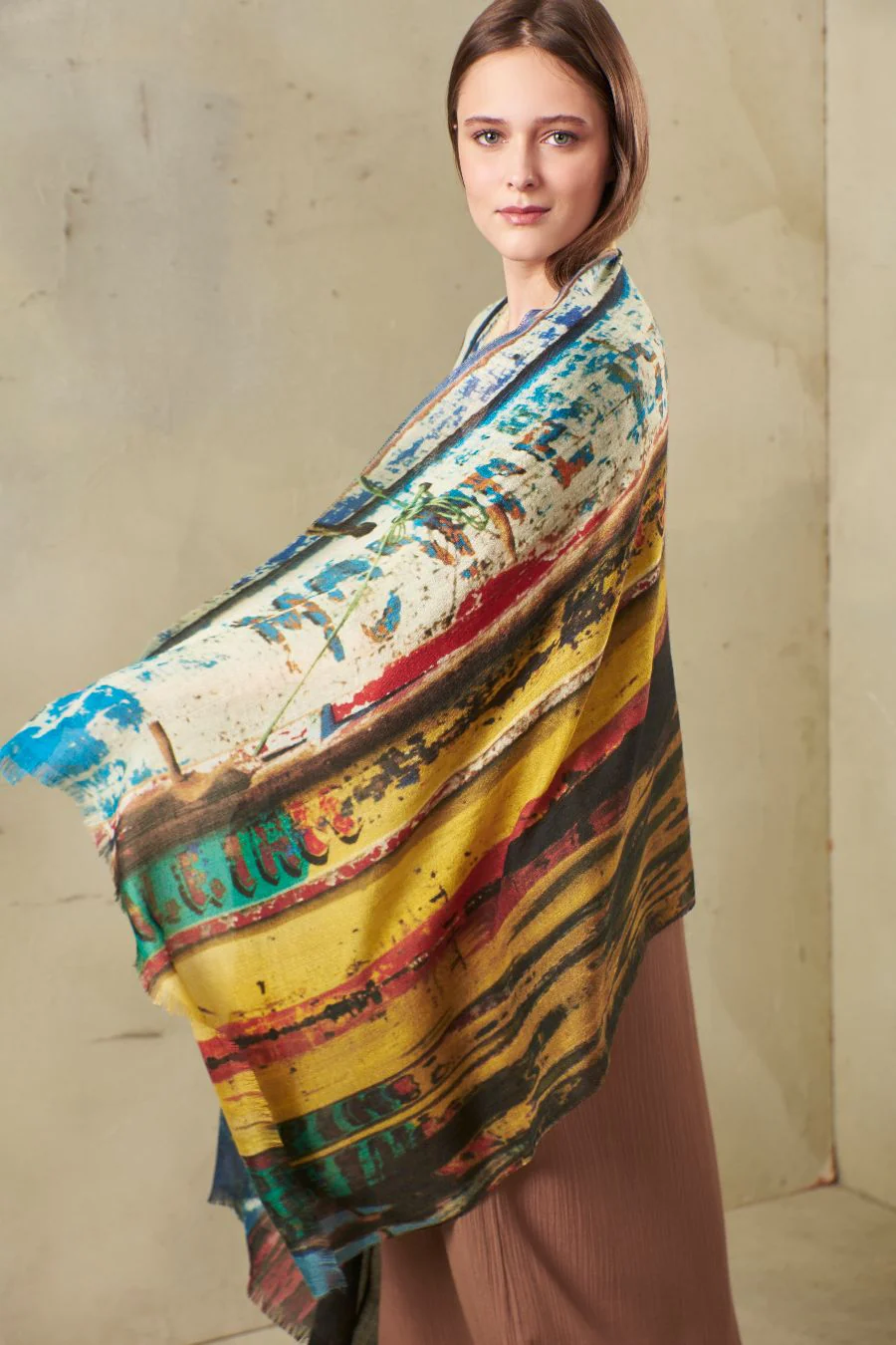 William Shawl Baby Alpaca Color Multicolor - Image 2