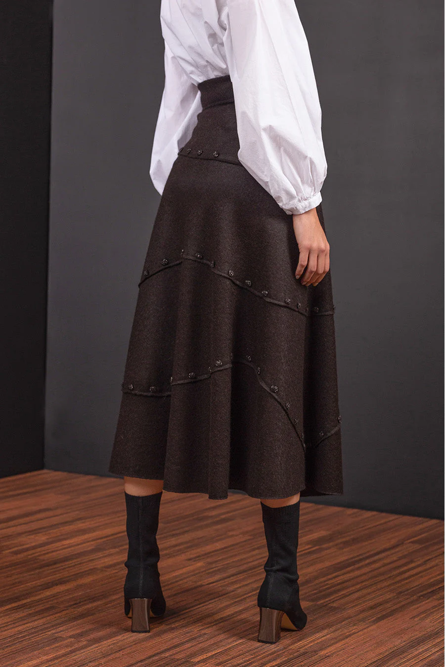 Budapest Skirt Alpaca Black Color Black - Image 3