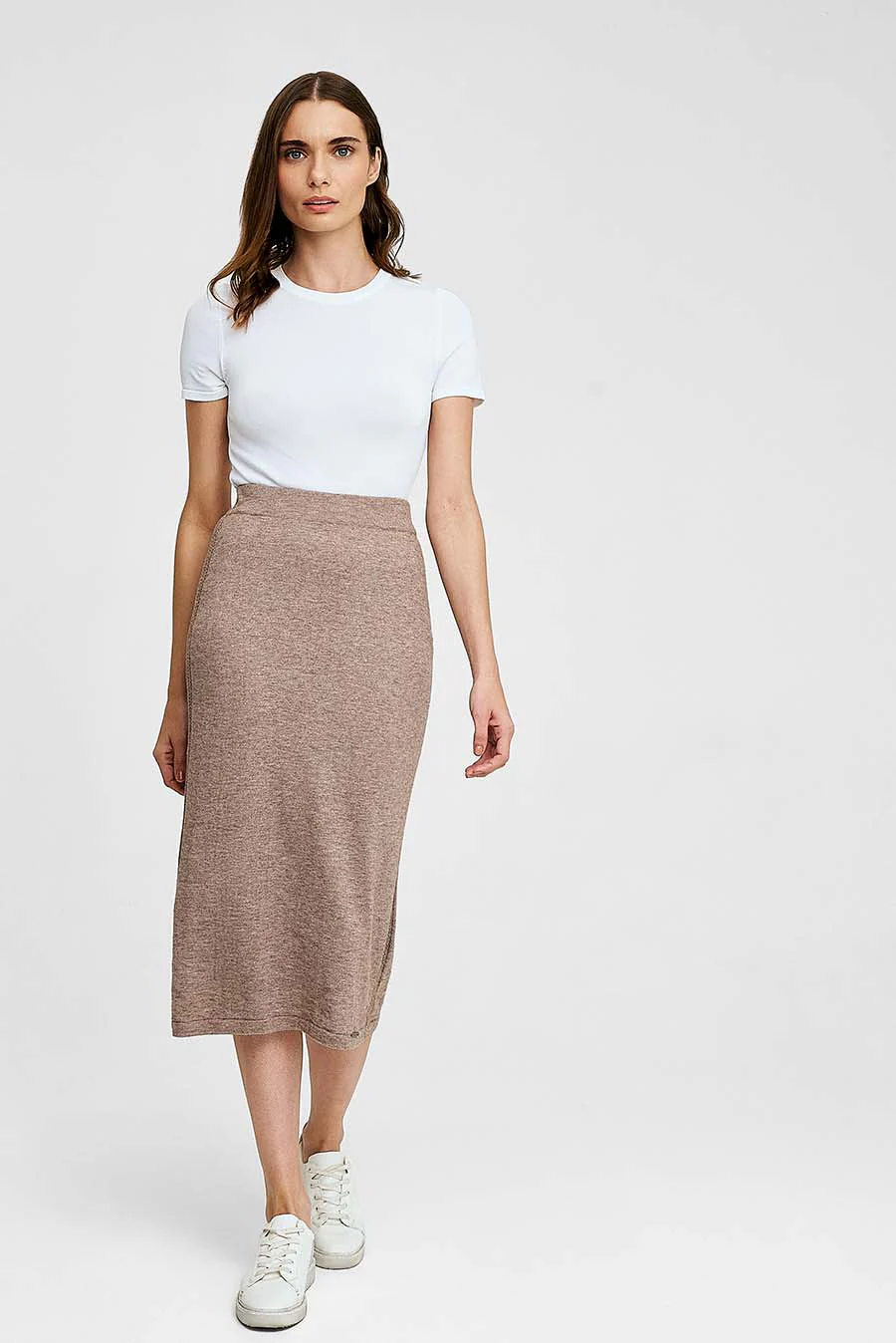 Wanderers Skirt Cotton & Baby Alpaca Color Beige - Image 2