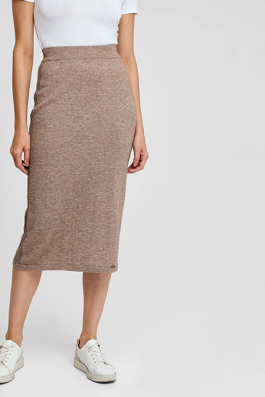 Wanderers Skirt Cotton & Baby Alpaca Color Beige - Image 4