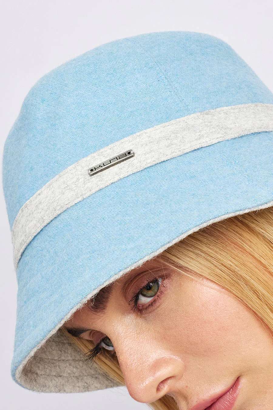 Wiggle Hat Baby Alpaca Color Grey & Light Blue - Image 10