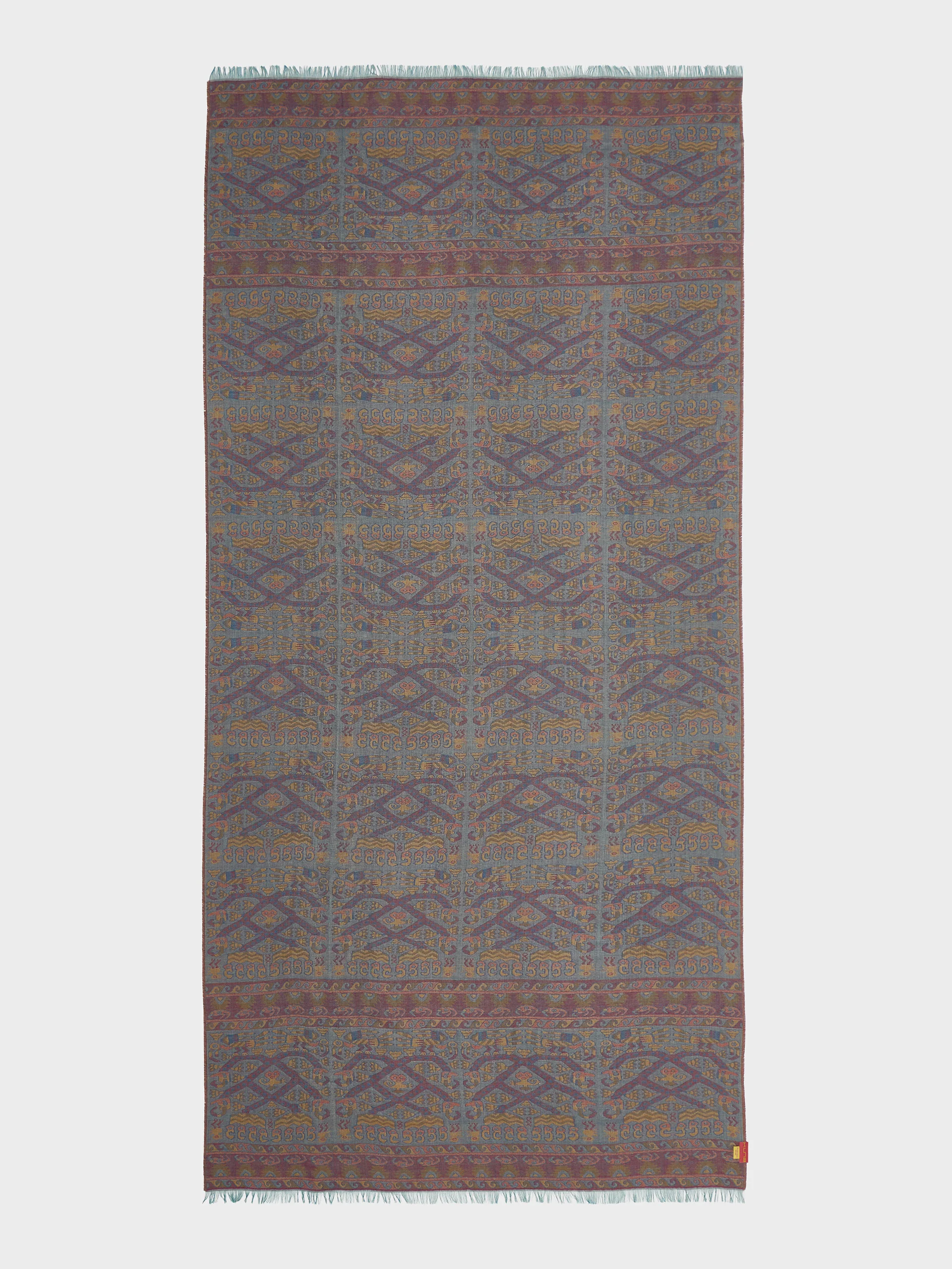 Lambayeque - 8 Shawl Royal Alpaca And Silk Color Blue - Image 7
