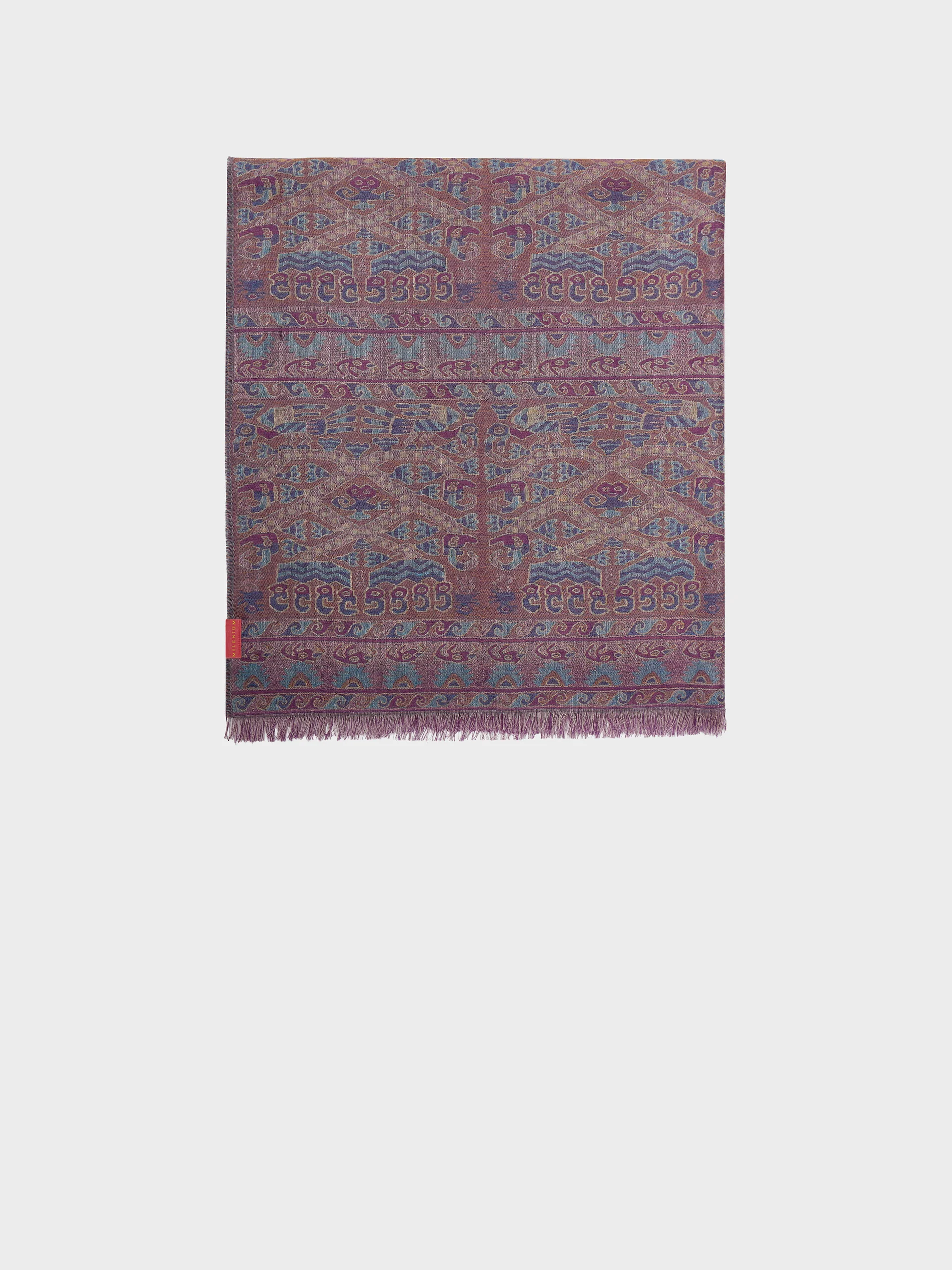 Lambayeque - 8 Shawl Royal Alpaca And Silk Color Red - Image 2