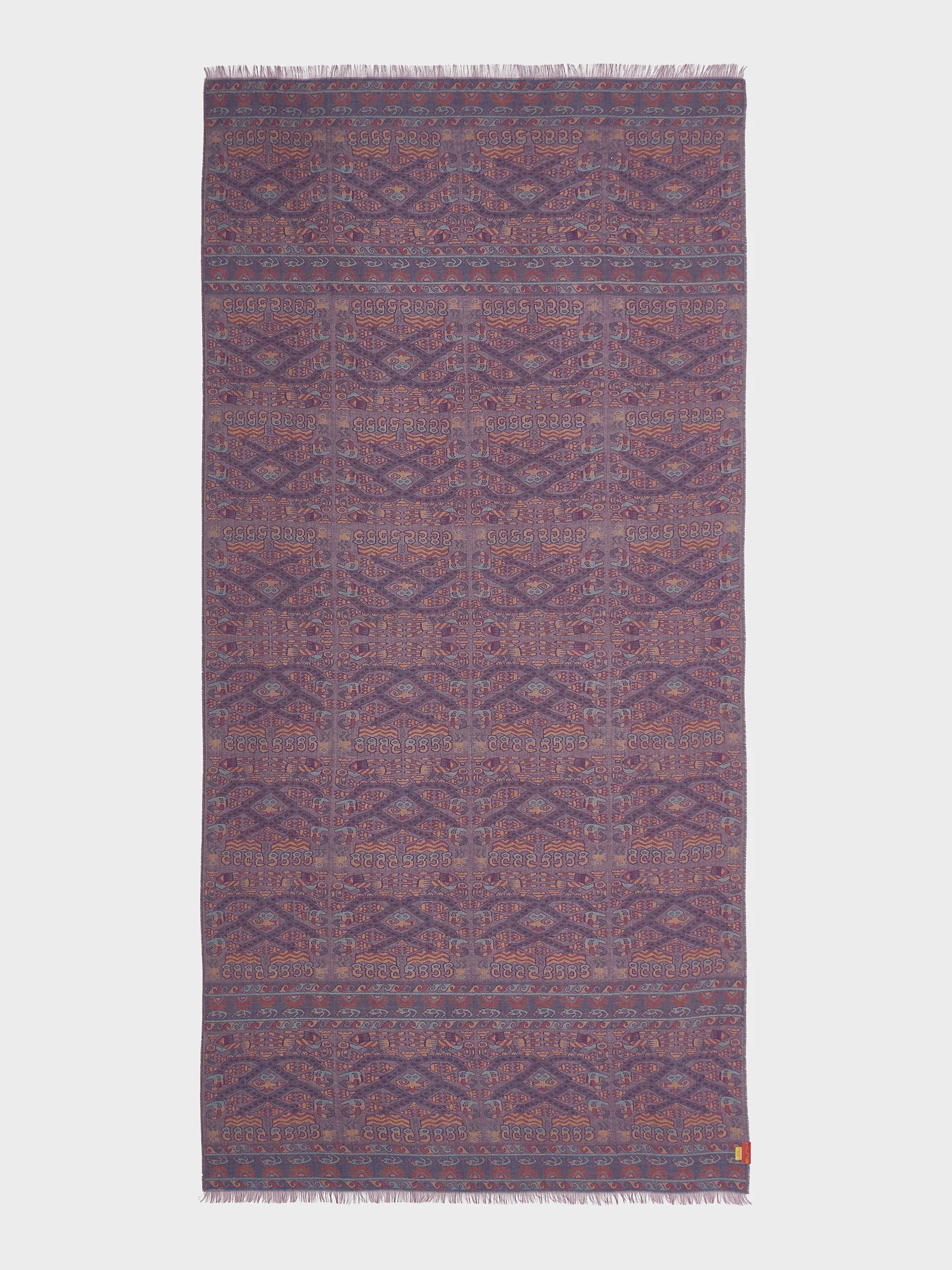 Lambayeque - 8 Shawl Royal Alpaca And Silk Color Red - Image 7