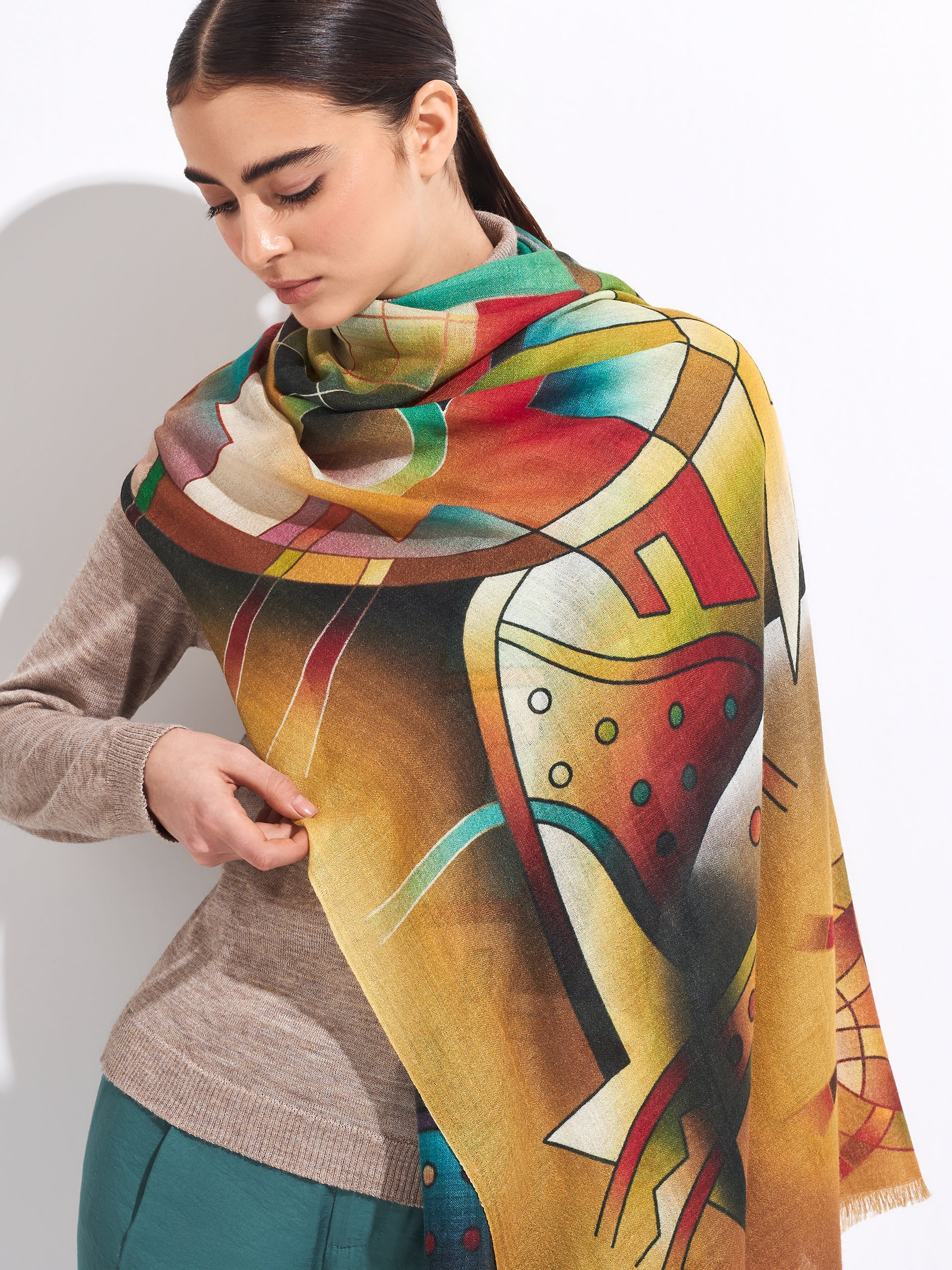Luna Llena Me Cubre De Energia Shawl Alpaca & Silk Color Multicolor - Image 4