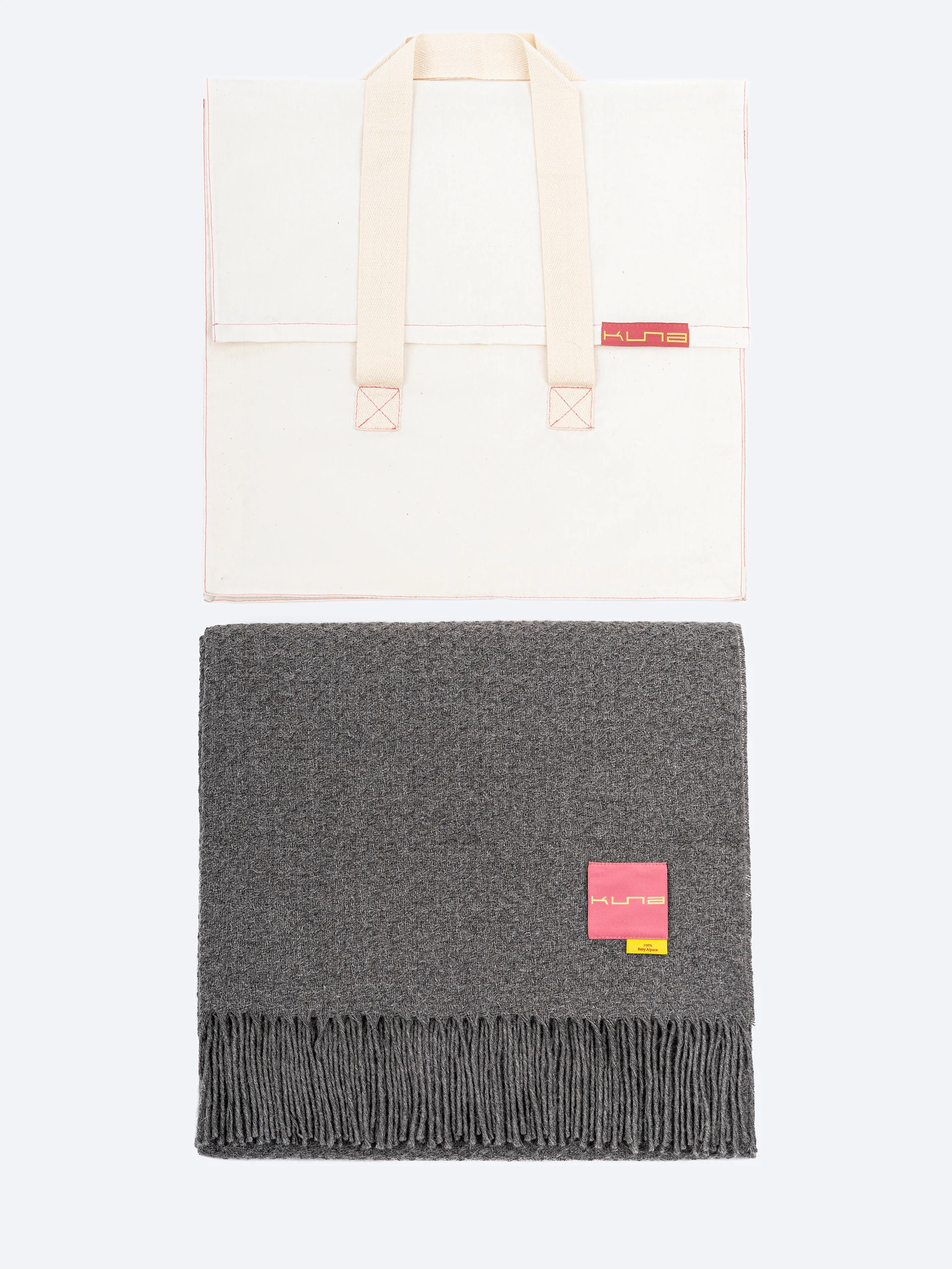 Vitor Blanket Baby Alpaca Color Grey Medio - Image 5