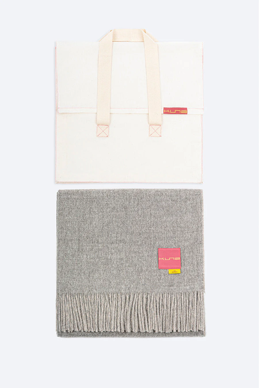 Vuelta Blanket Baby Alpaca Color Grey & Beige - Image 5