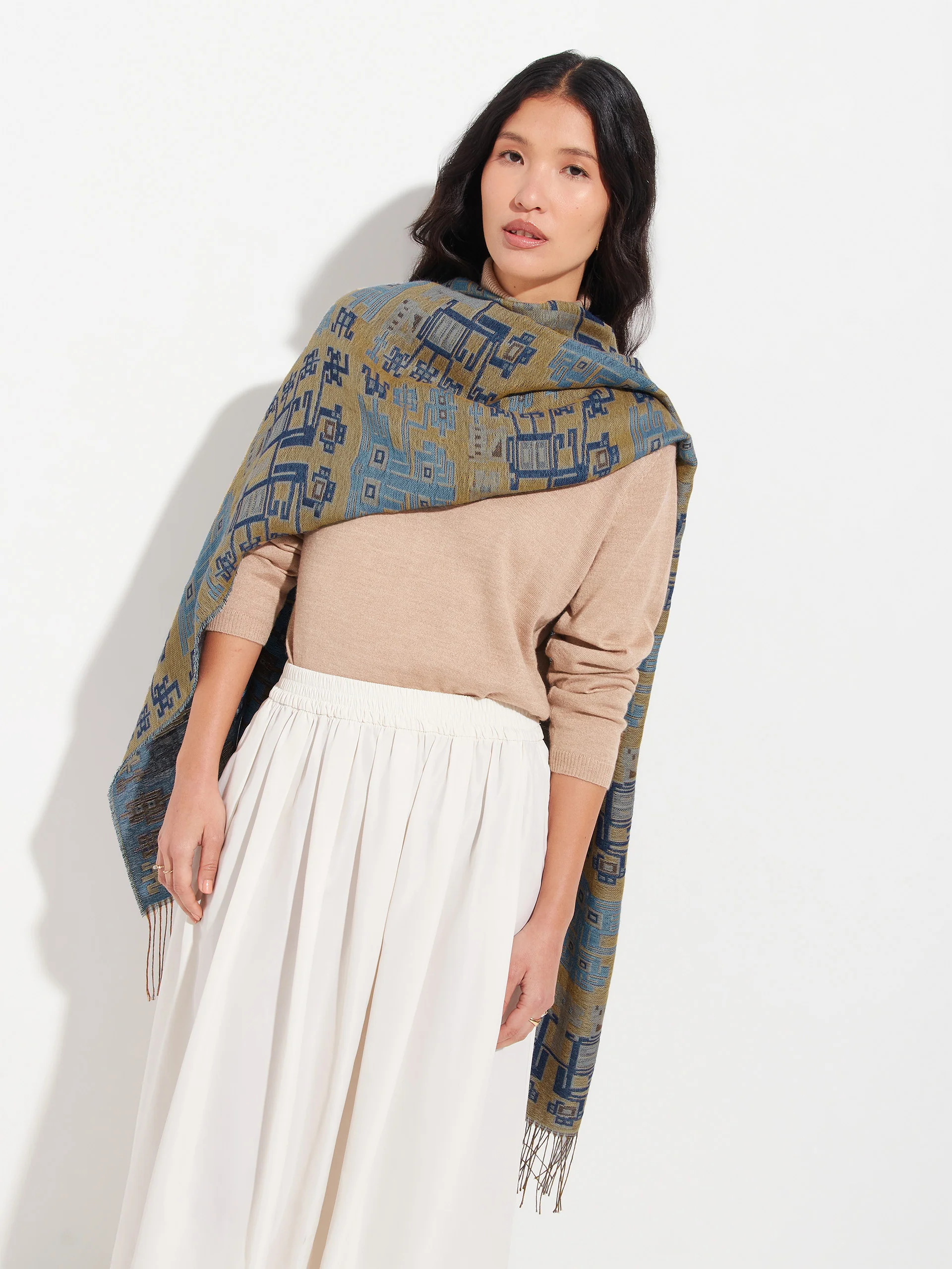 Nazca - 52 Shawl Baby Alpaca Color Blue - Image 3