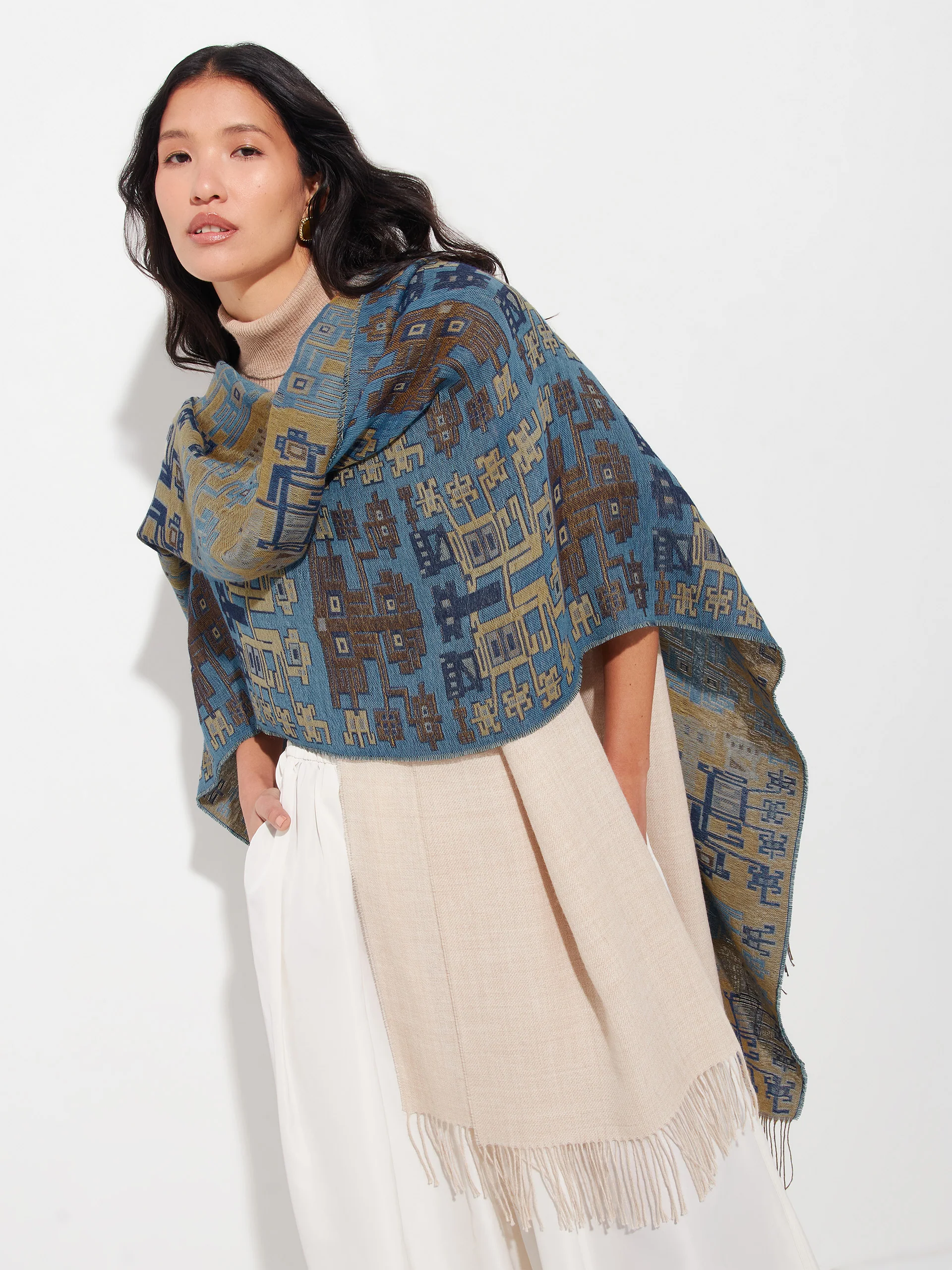 Nazca - 52 Shawl Baby Alpaca Color Blue - Image 5