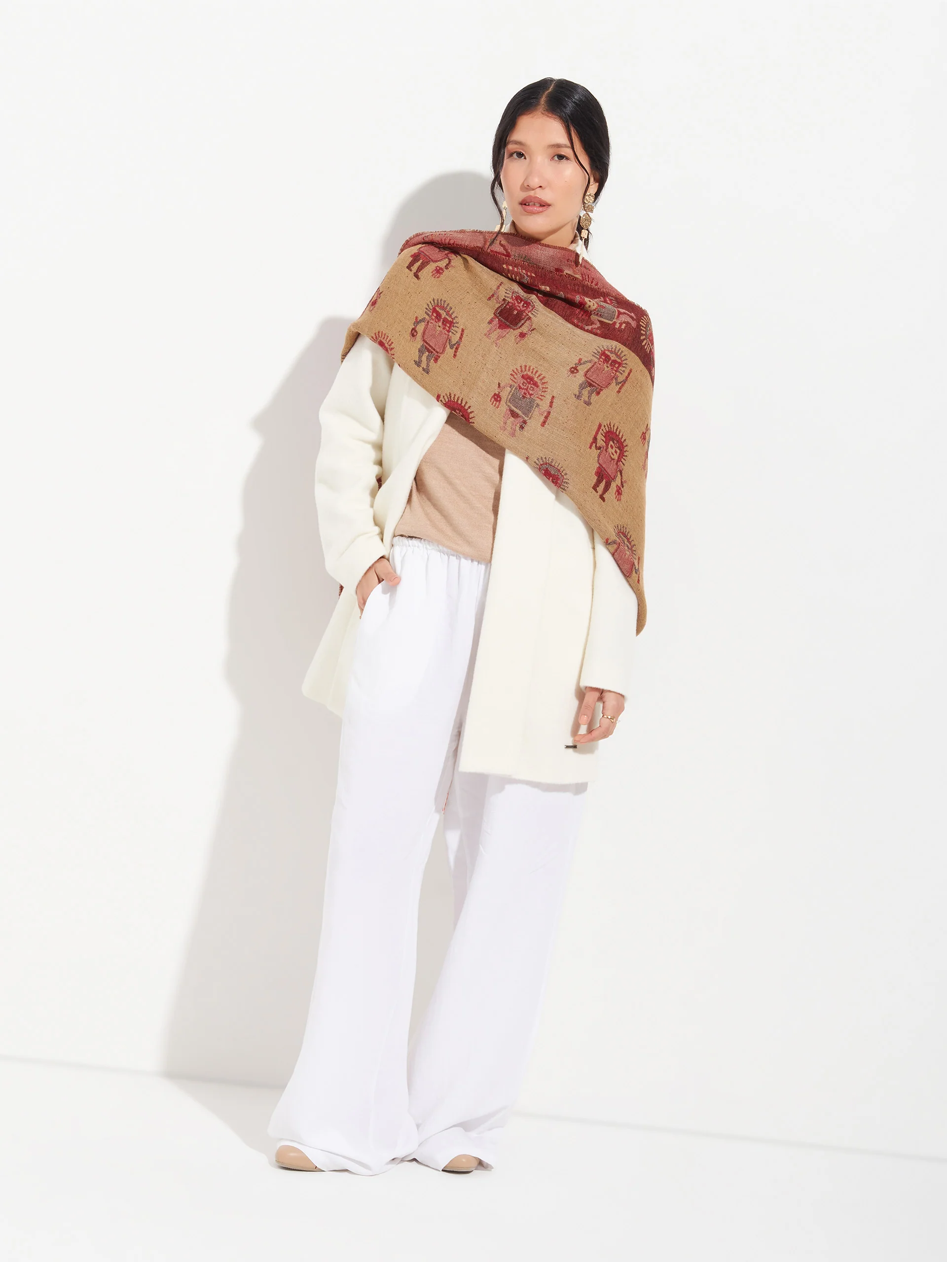 Nazca - 53 Shawl Baby Alpaca Color Red