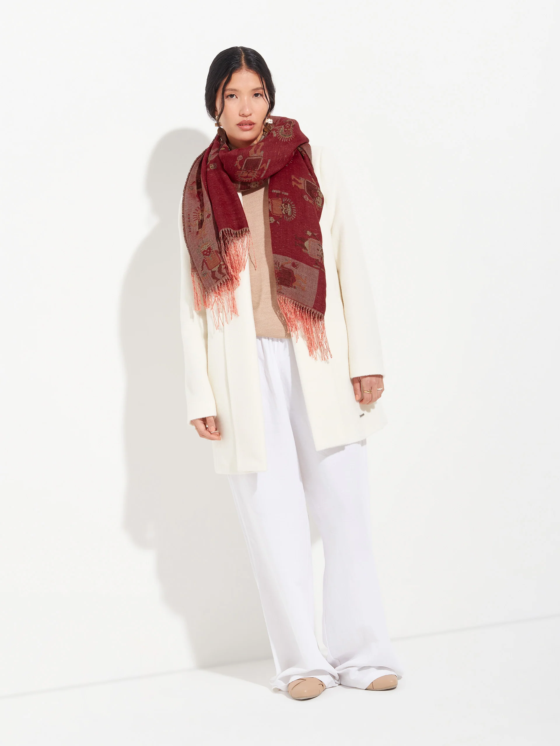 Nazca - 53 Shawl Baby Alpaca Color Red - Image 4