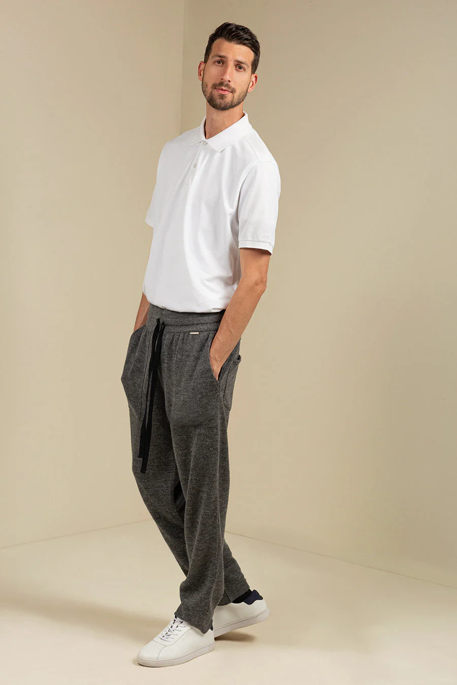 Uomo Pants Cotton & Baby Alpaca Color Tornado - Image 3